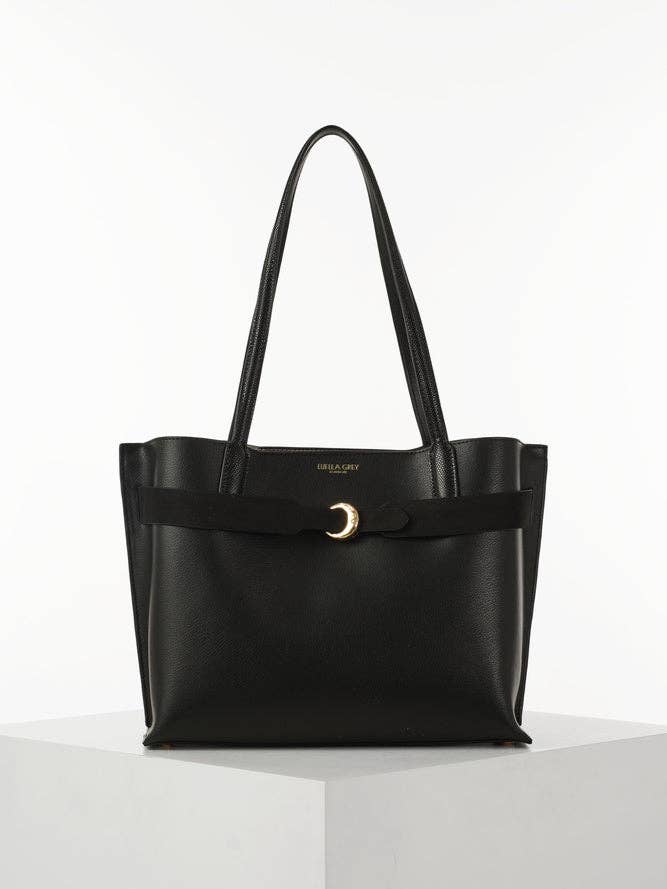 Borsa Tote per Laptop Nera Connie per la vendita all'ingrosso da parte di Luella Grey London