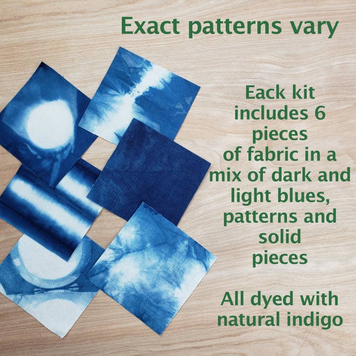 Cedar Dell Designs - Wholesale Embroidery/Cross Stitch Supplies - Boro Sewing Kit with Natural Indigo Dyed Fabric3