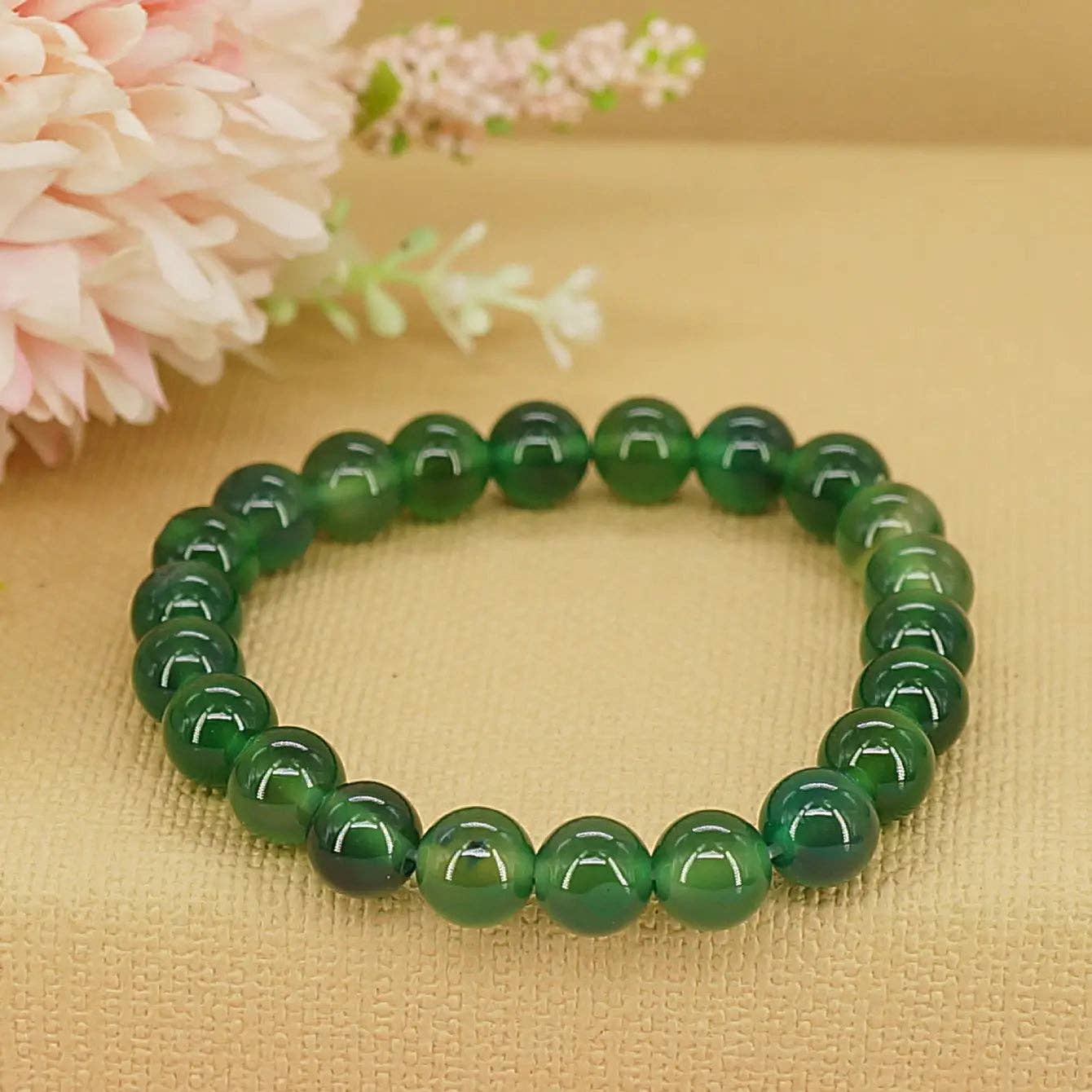 Gypsy Soul - Wholesale Beaded Bracelet - Emerald Jade Bracelet - 6 Pcs0