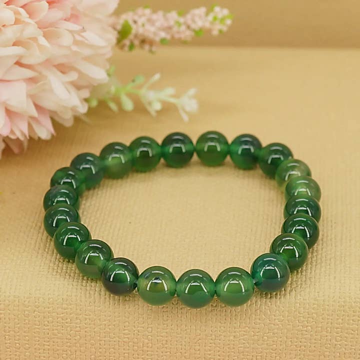 Gypsy Soul - Wholesale Beaded Bracelet - Emerald Jade Bracelet - 6 Pcs
