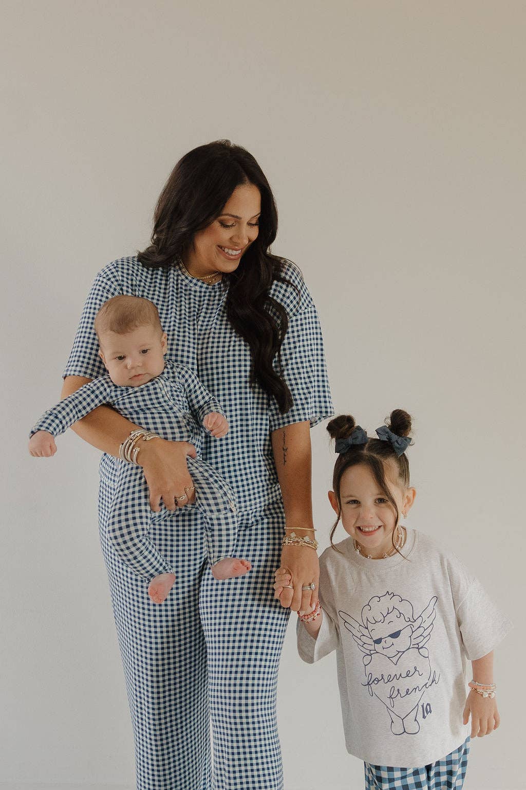 Forever French Baby - Wholesale Sleepsuit - Baby - Bamboo Zip Pajamas | Blue Gingham13