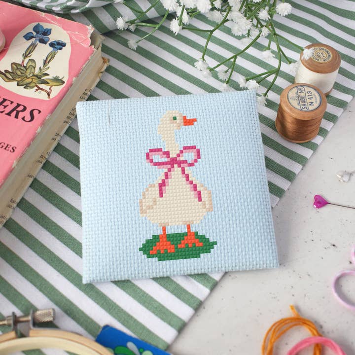 'Goose' Mini Cross Stitch Kit for wholesale by The Make Arcade