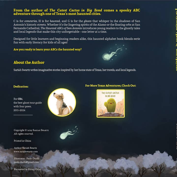 The Haunted ABCs of San Antonio for wholesale by Sariah Swartz Books