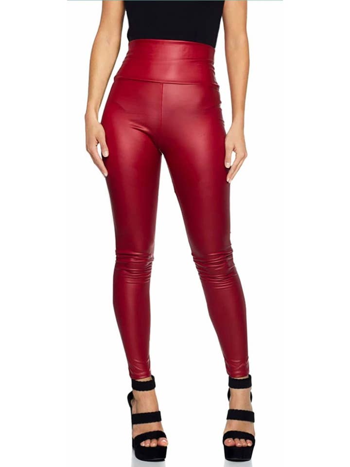 Black Pearl Clothing - Wholesale Leggings - Dames - Legging van kunstleer met hoge taille5