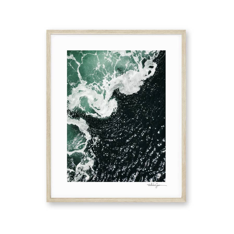 Art Print | Green Ocean Swirl | Pacific Northwest Print for wholesale by Ocean Sky Lab