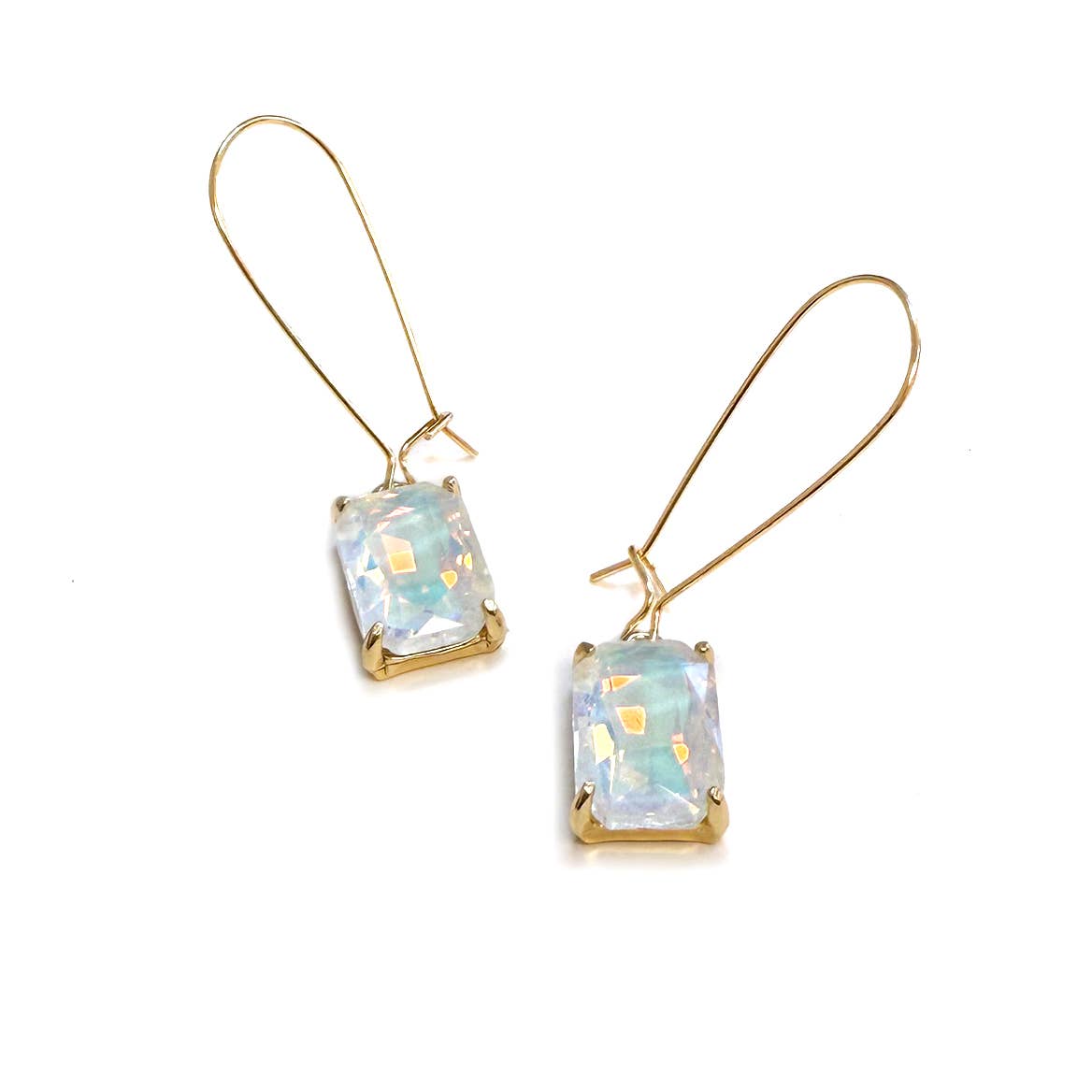 StarryNYC - Wholesale Dangle Earrings - Midi Rectangle Glass Bead with Kidney Wire Dangle Earrings21