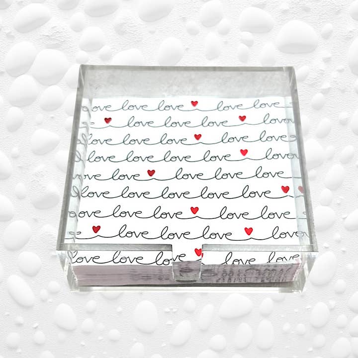 Holder til frokostservietter i klar akryl: 7" x 7" x 2" for engroshandel hos CJ Gift Goddess