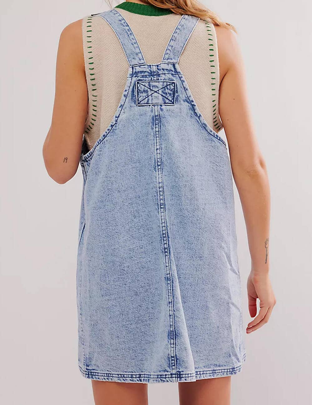 Sweetkama – wholesale Overalls – Women's – Ladies Pocket Denim Mini Overall Dress SKD54912