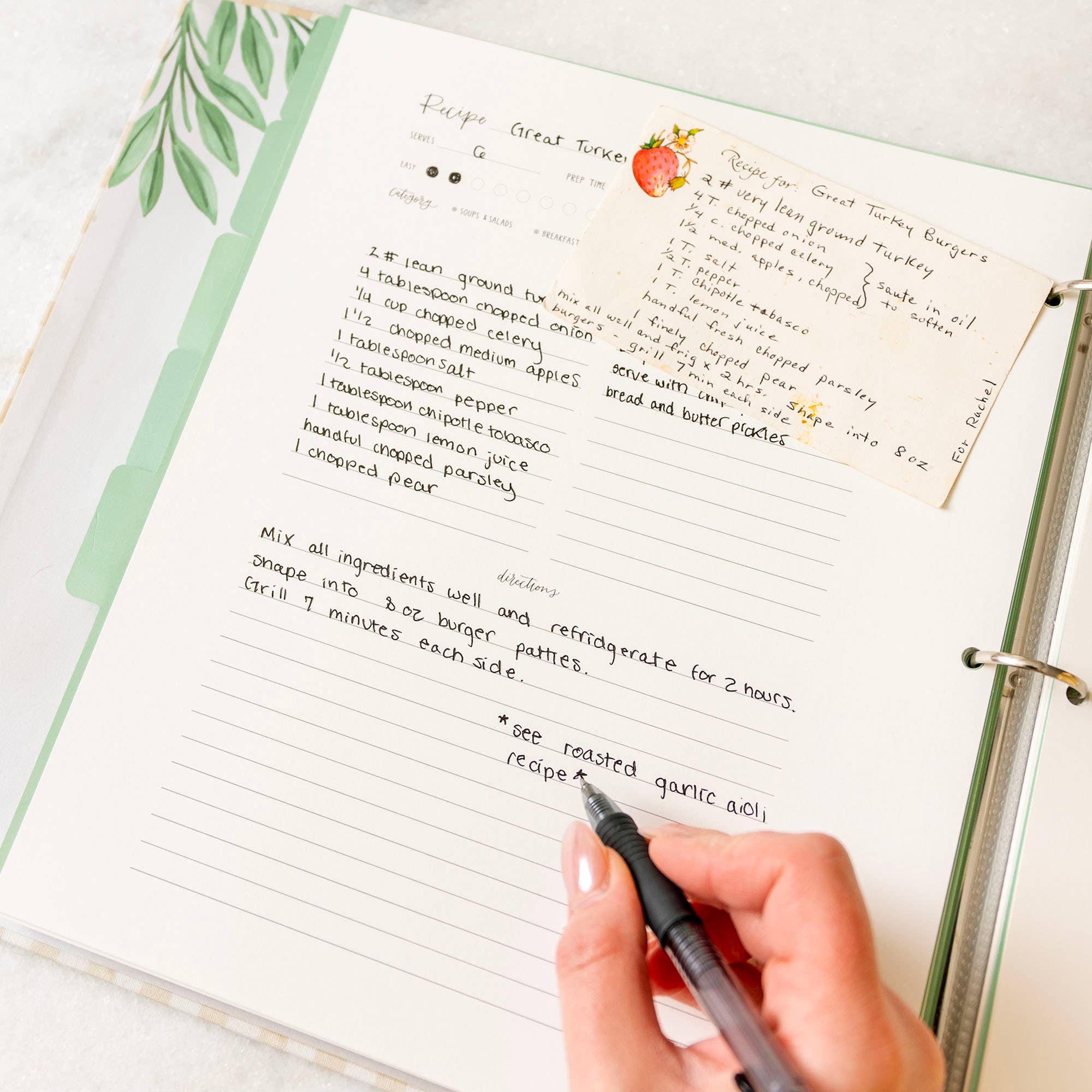 1canoe2 | One Canoe Two Paper Co. - Wholesale Binder - Beige Gingham Large Recipe Binder1