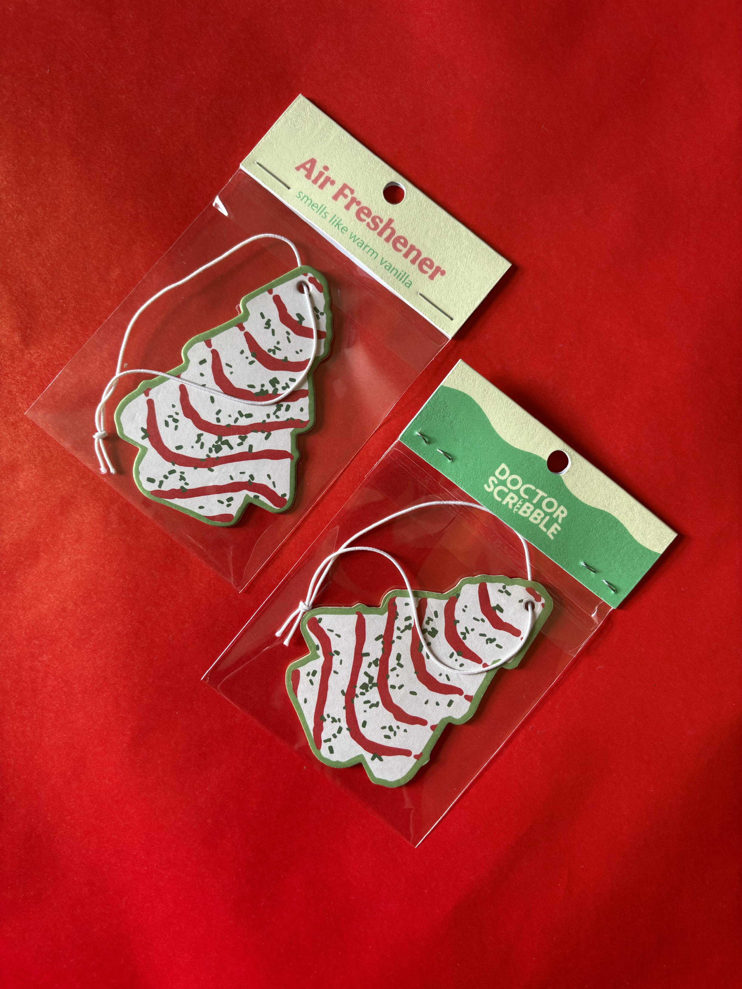 Doctor Scribble – wholesale Car Freshener - Unisex – Christmas Tree Cake Car Air Freshener9