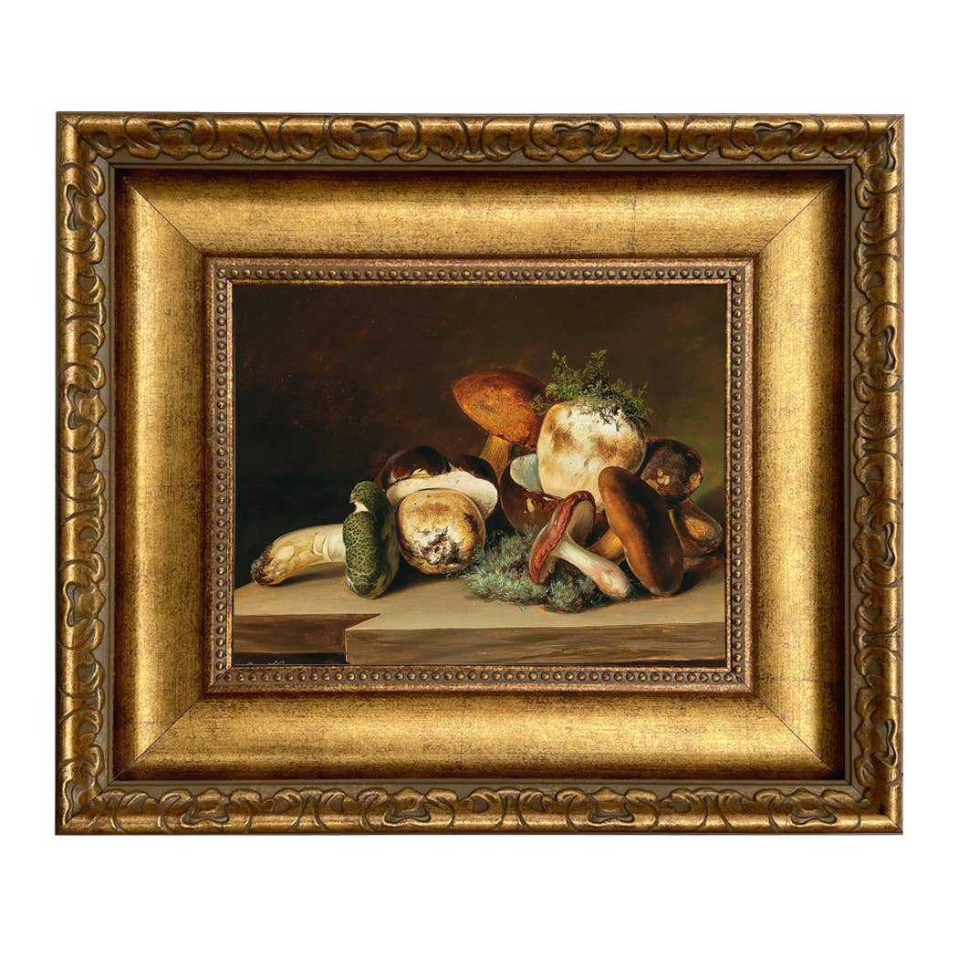 Madison Bay Co. - Historical Home Decor Reproductions - Vente Décoration murale – enfant et bébé - Peinture encadrée aux champignons Penny Buns sur toile1