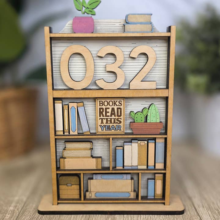 Contatore Libri Letti Quest'Anno | Tracciatore Scaffale Angolo dei Libri | Han per la vendita all'ingrosso da parte di OBX Prep