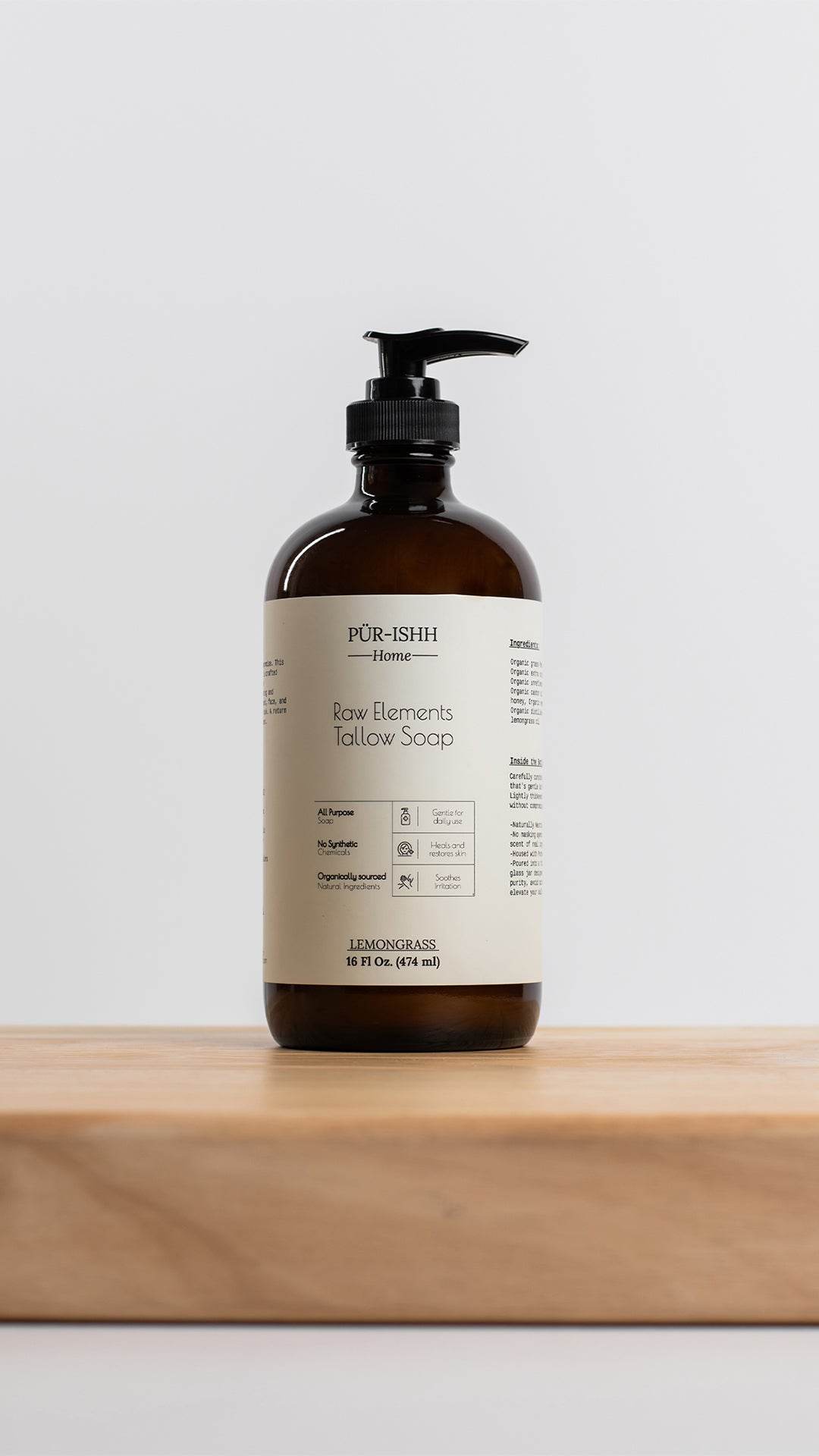 Pur-Ishh - Wholesale Bar Soap - Raw Elements Tallow Soap (Lemongrass)1