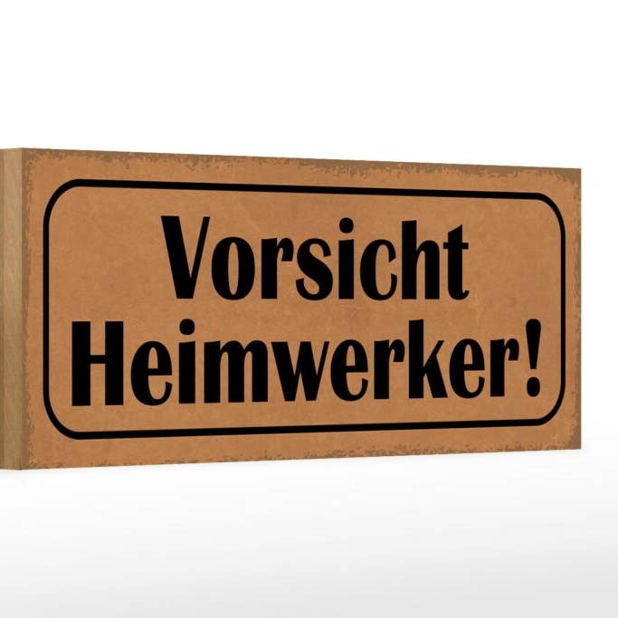 Wooden sign note 27x10 cm caution DIY wooden decorative sign wooden sign for wholesale by Femer