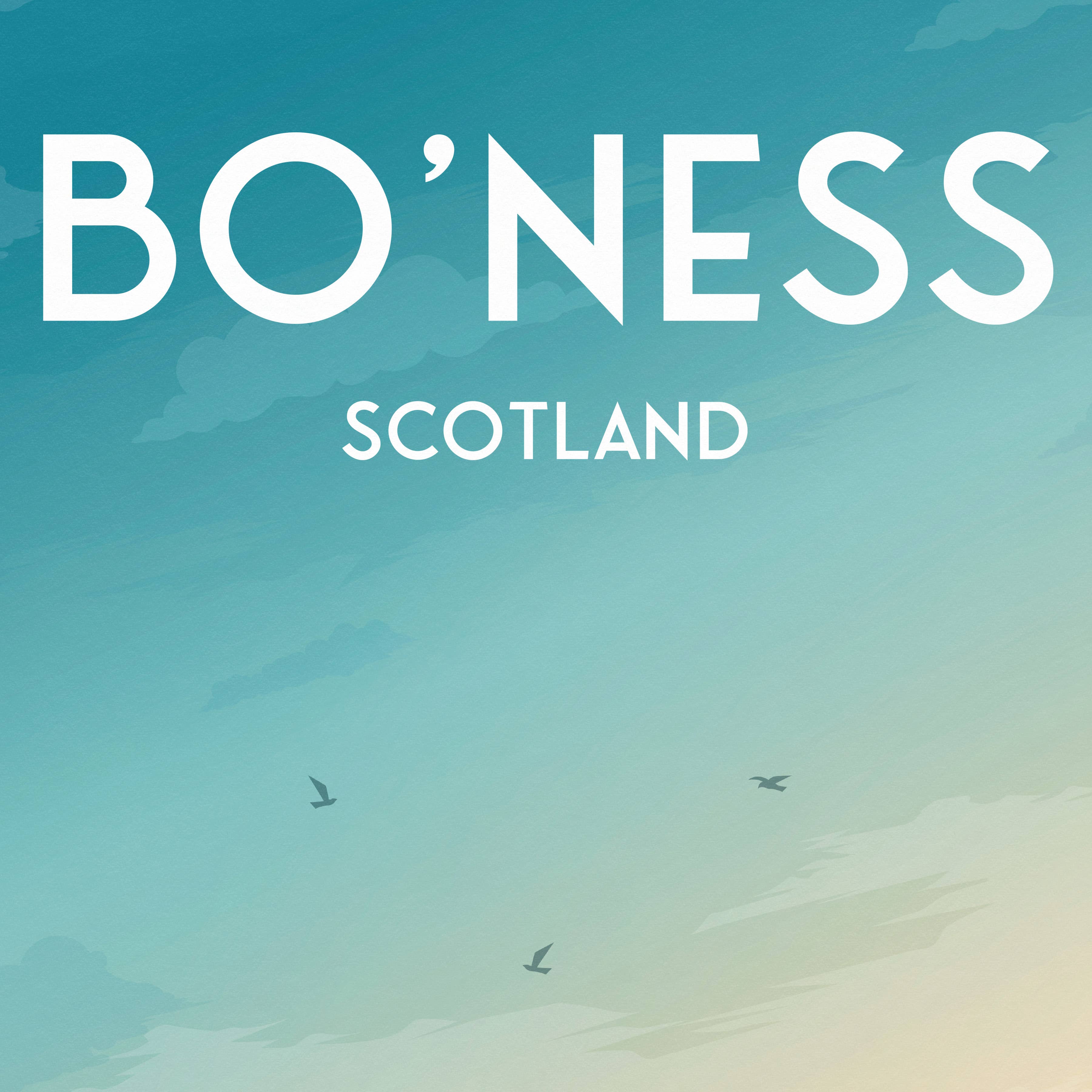 Printagonist - Wholesale Art Print - Bo'Ness Print, Scotland Travel Poster, Borrowstounness Illus1