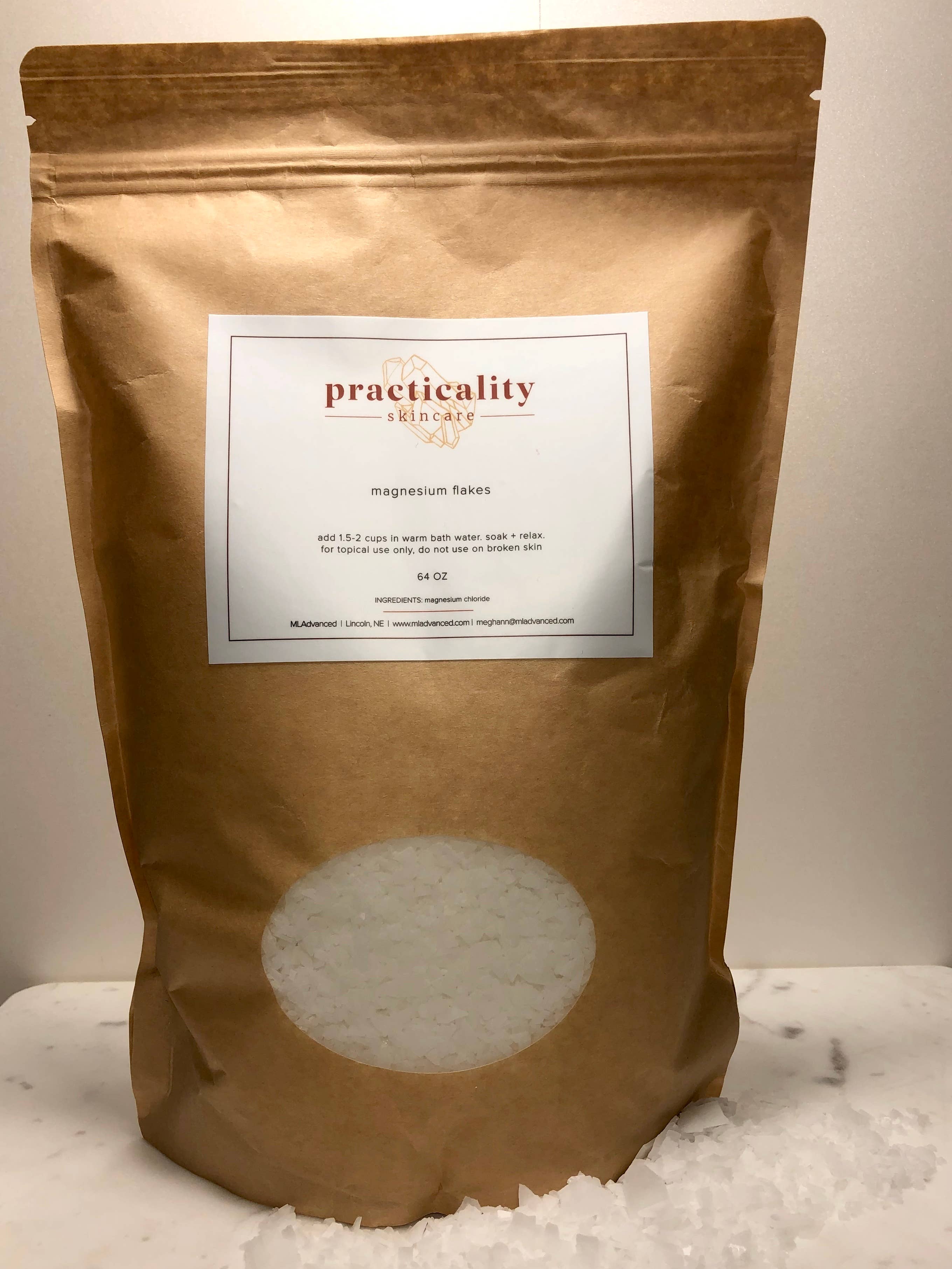 Practicality Skin & Body care – Sais de banho por atacado – Flocos de Cloreto de Magnésio Ultra Puro – Saco a Granel de 25LB (EUA)6