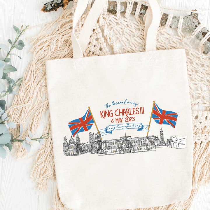 Borsa a tracolla Buckingham Palace Coronation per la vendita all'ingrosso da parte di Love British Lifestyle