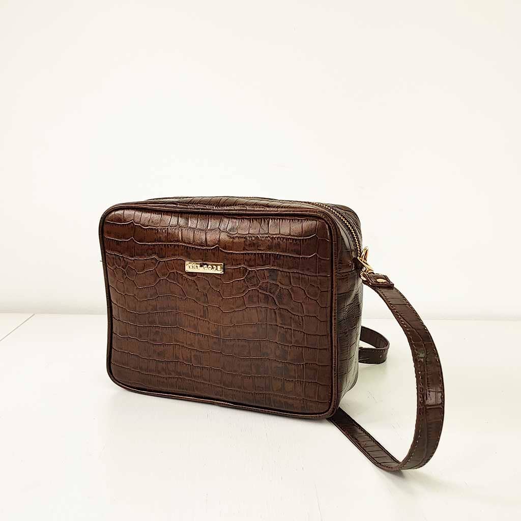 THE CODE - Venta al por mayor Bolso con correa - Mujer - Bandolera Charlotte chocolate3