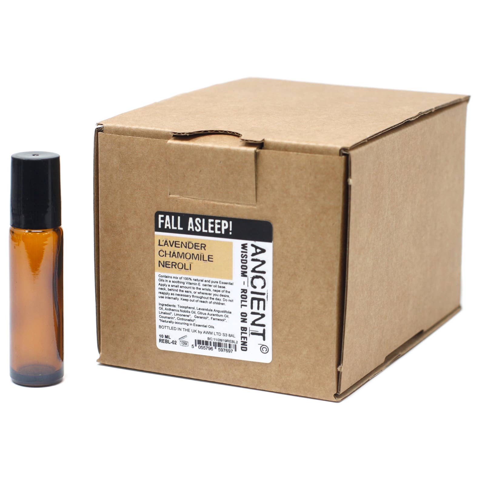 AW Aromatics Limited - Wholesale Essential Oil Roll-On - 10ml Roll On Essential Oil Blend ''Fall Asleep'' White Label2
