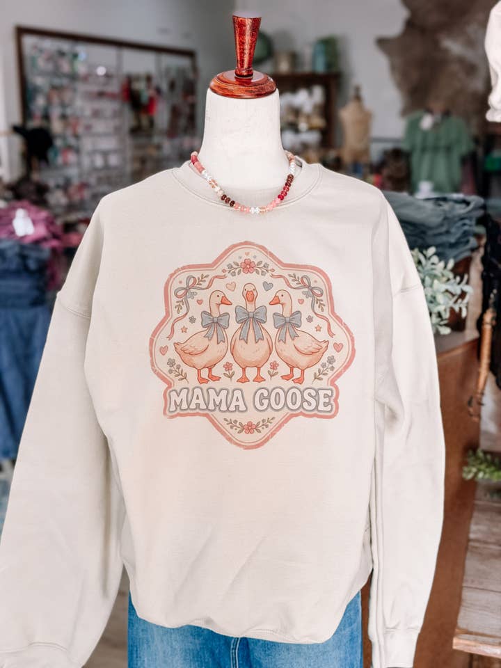 Mama Goose Cottagecore Tshirt or Crewneck for wholesale by Jolene's Boutique