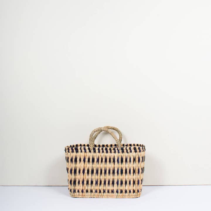 Bohemia Design - Wholesale Basket - Woven Reed Basket, Indigo Set of 3