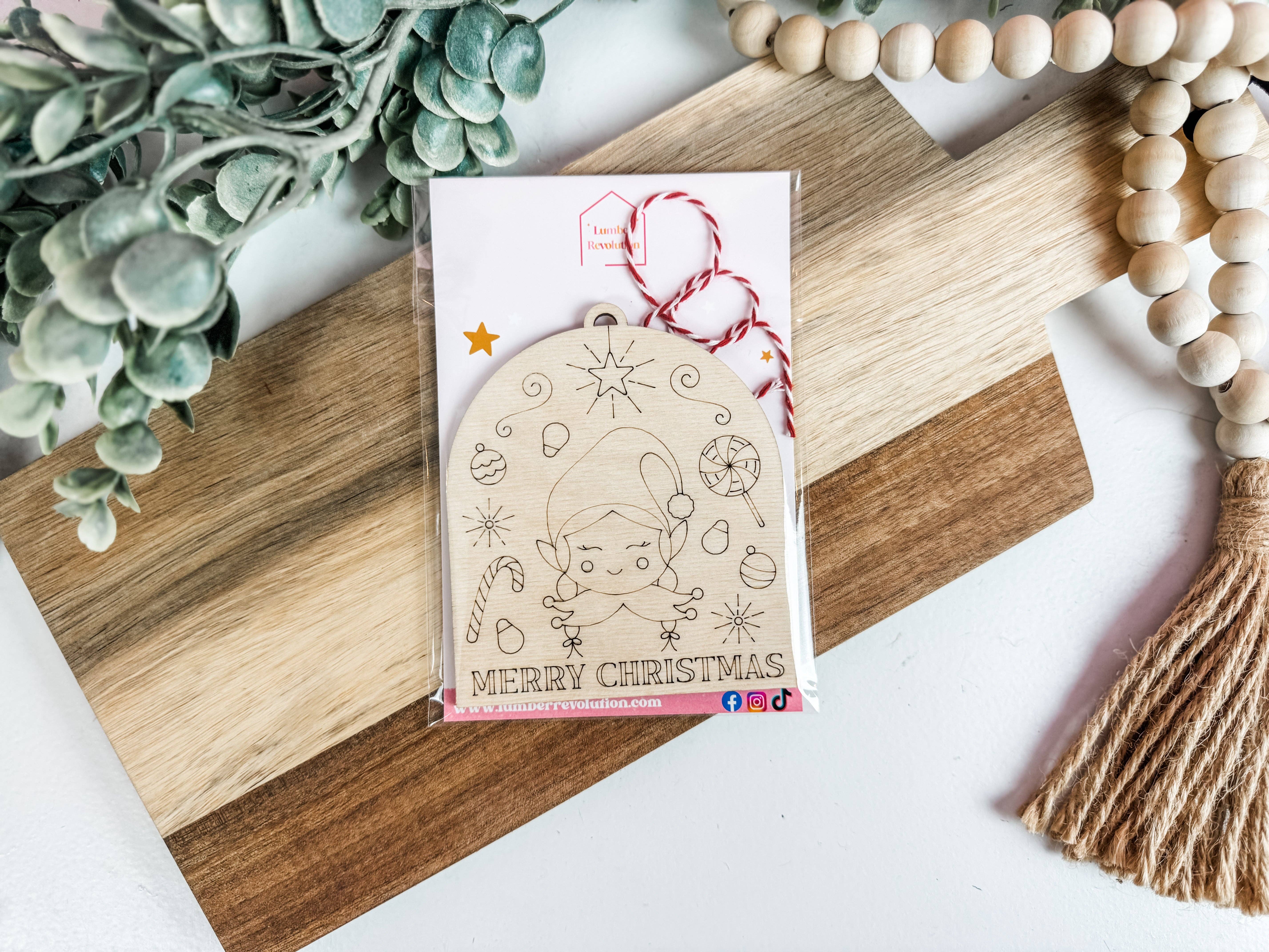 Lumber Revolution - Wholesale DIY Craft Kit - Paint-Your-Own Christmas Ornament | Wooden Holiday DIY Craft for Kids & Adults3