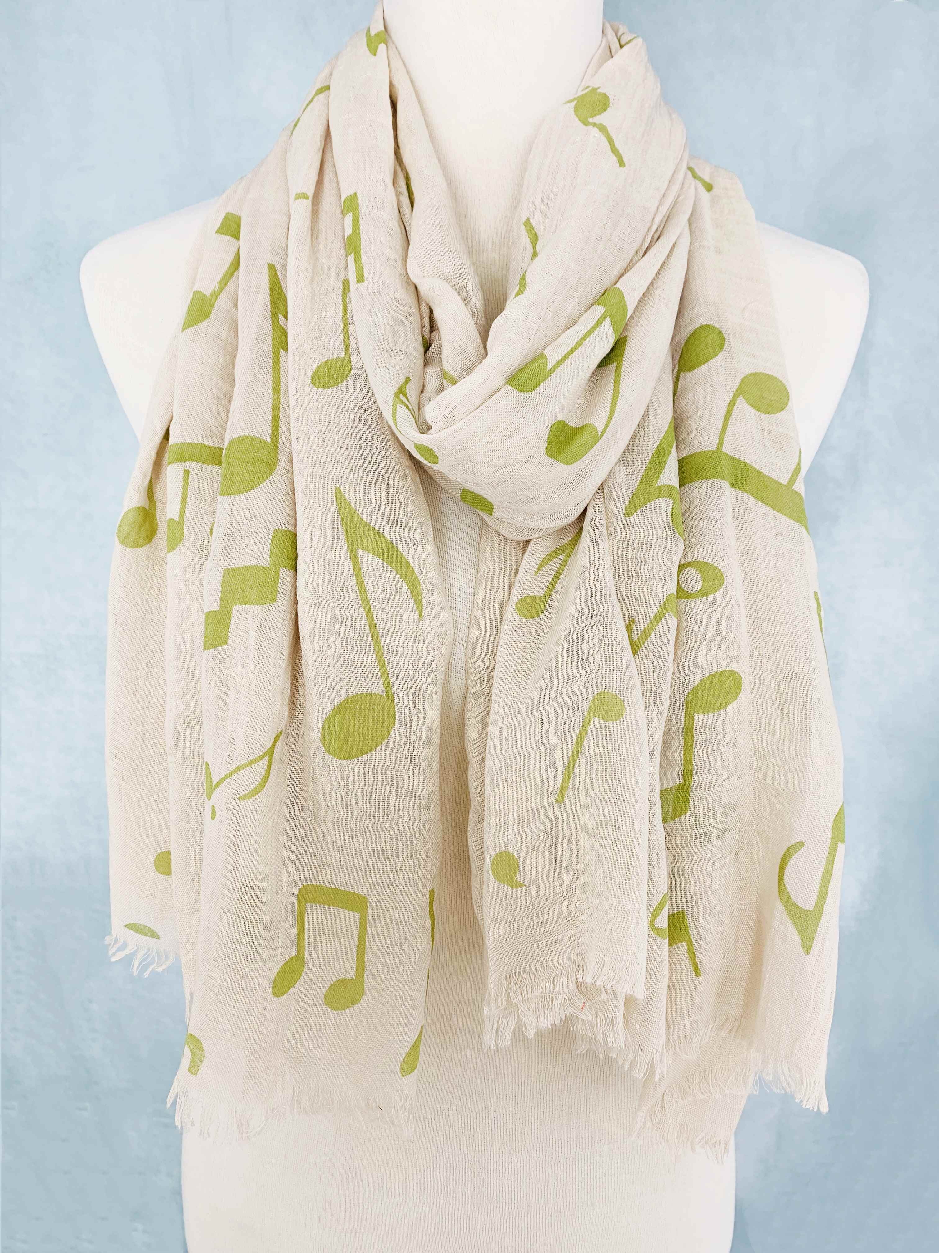 JC Sunny Fashion - Wholesale Scarf - Women's - 7 Colors--Music Notes Scarf1