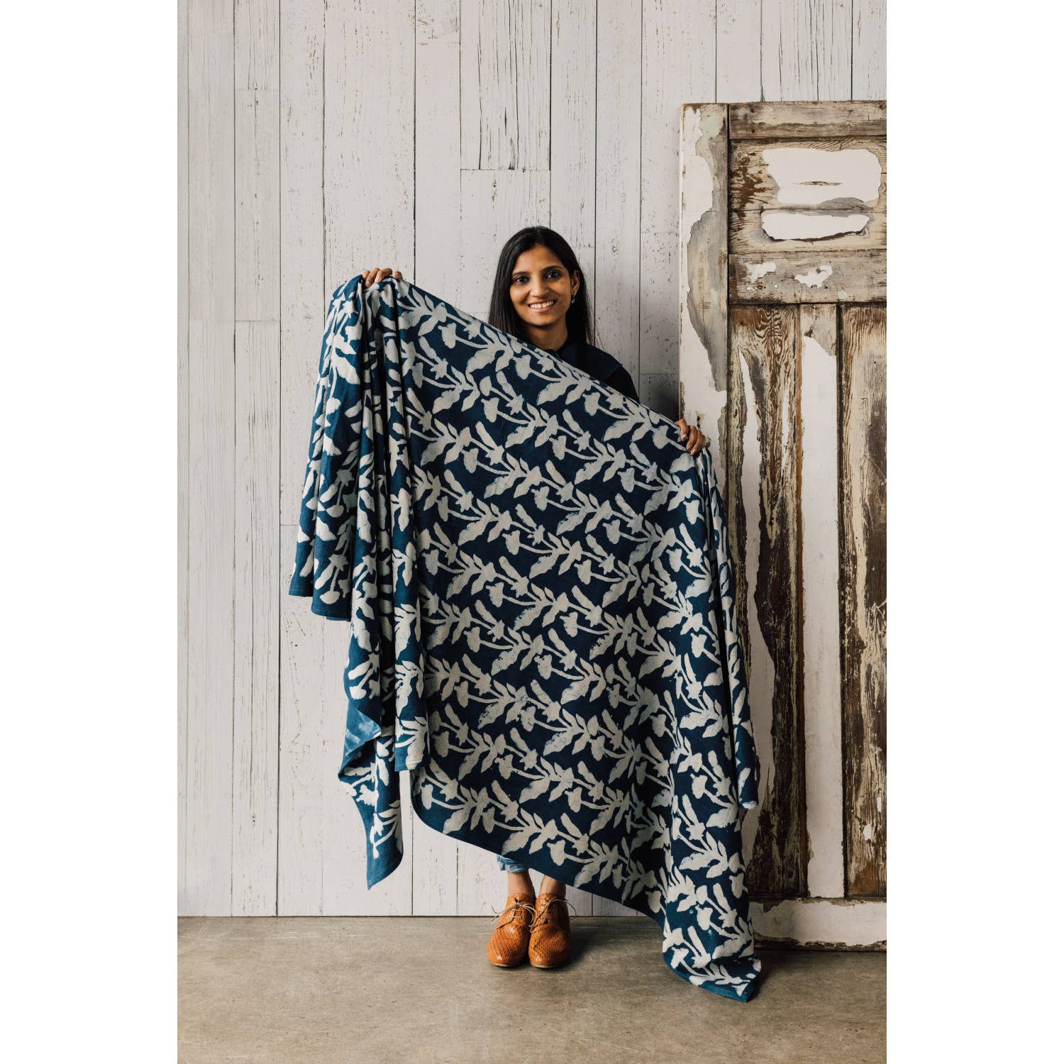 Danica Heirloom - Wholesale Tablecloth - Flourish Block Print Tablecloth1