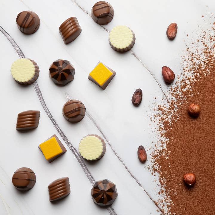 Carian's Bistro Chocolates - Wholesale Chocolate Box - Valentine's Chocolate Gift Box Gold, Premium Luxury Box6