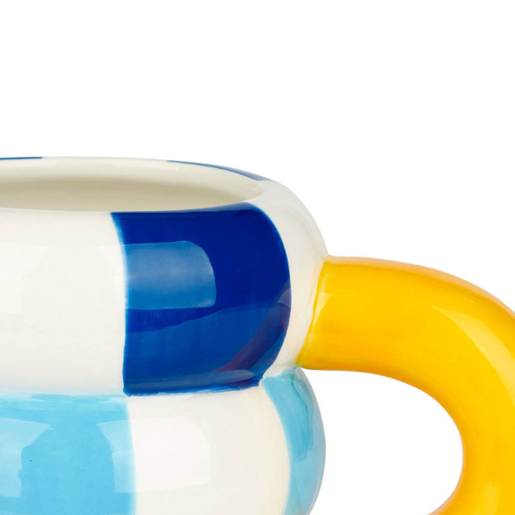 Balvi – Caneca por atacado – Caneca Balvi de cerâmica amarela em formato de boias empilhadas, 300 ml6