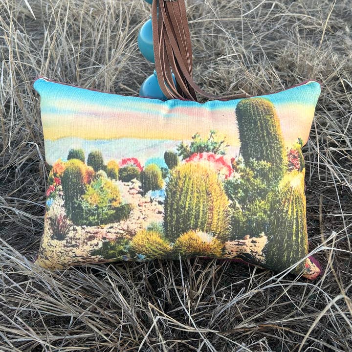 Barrel Cactus Pillow for wholesale by Red Dirt Ranch Clothing Company