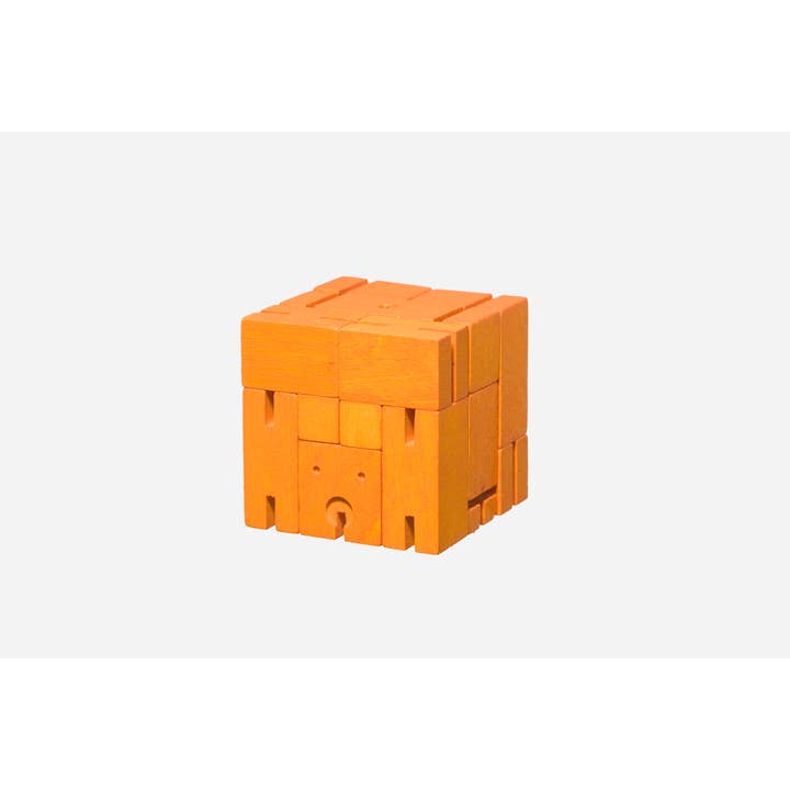 Areaware – Engroshandel Trælegetøj - Børn – Cubebot Lille - Orange