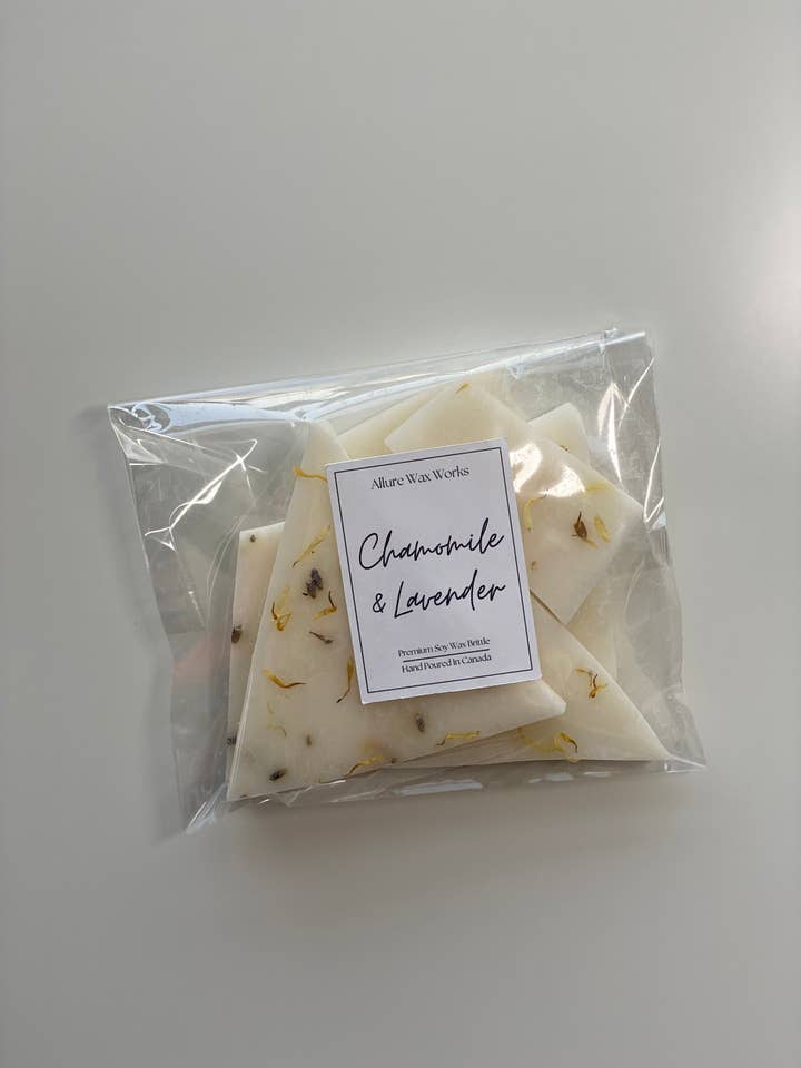 Lavender & Chamomile Wax Brittle for wholesale by Allure Wax Works