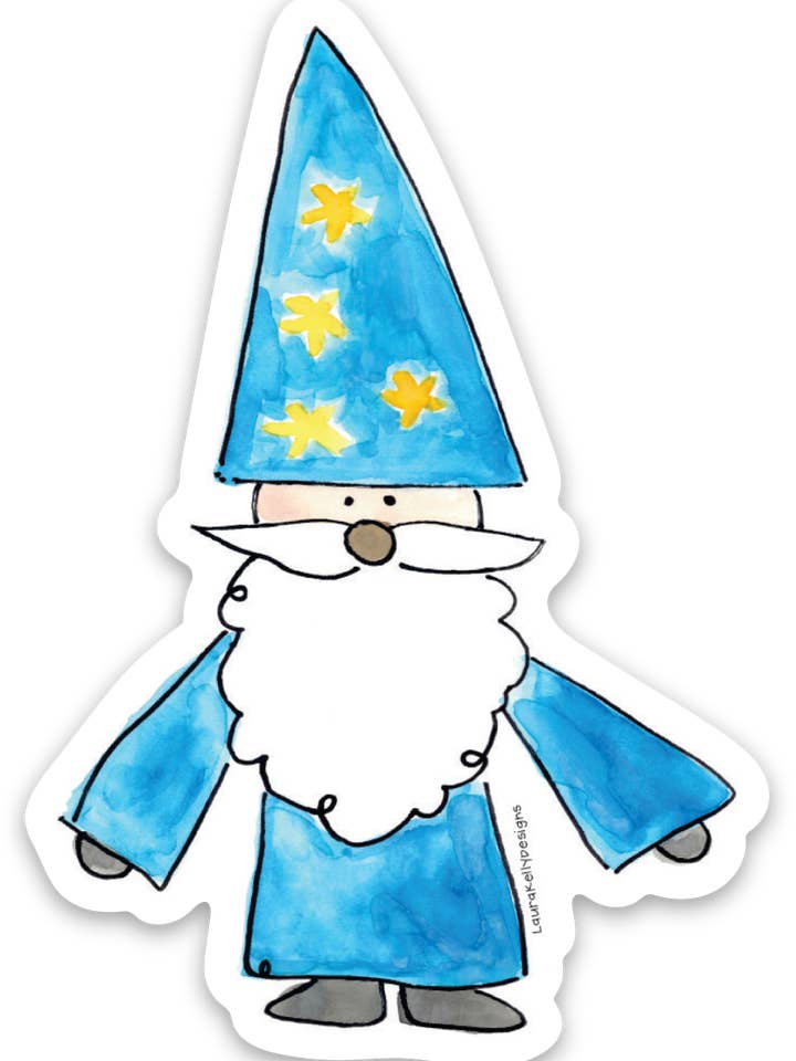 Autocollant en vinyle - Wizard pour la vente par Laura Kelly Stickers