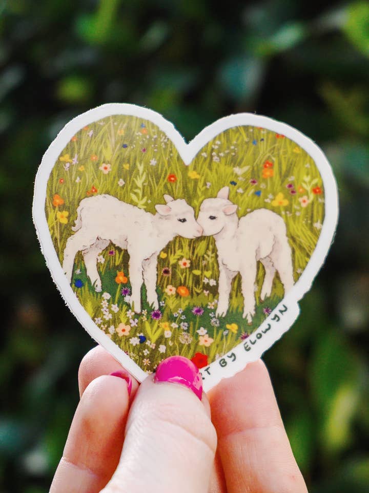 Little Lambs Sticker for wholesale by Art By Elowyn