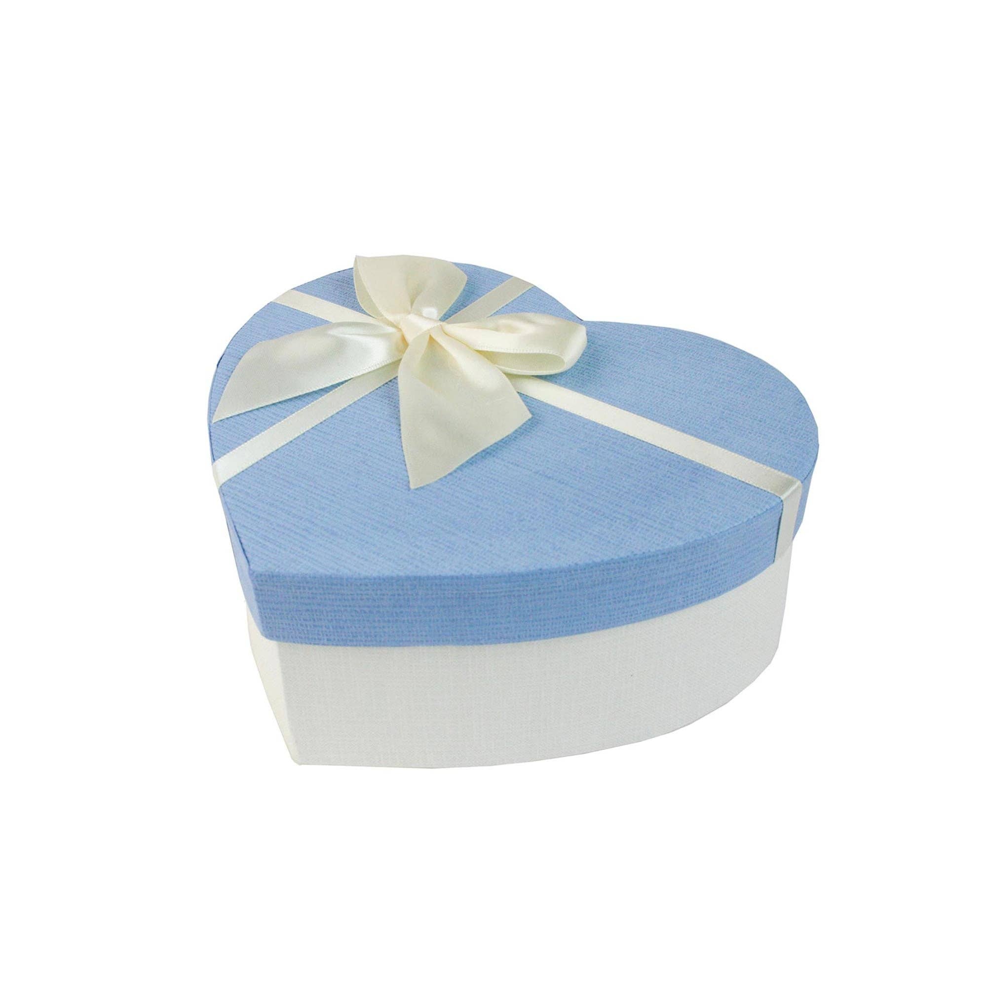 Emartbuy - Wholesale Gift box - Luxury Heart Shaped White/Blue Gift Box - Single (Sizes Available)0