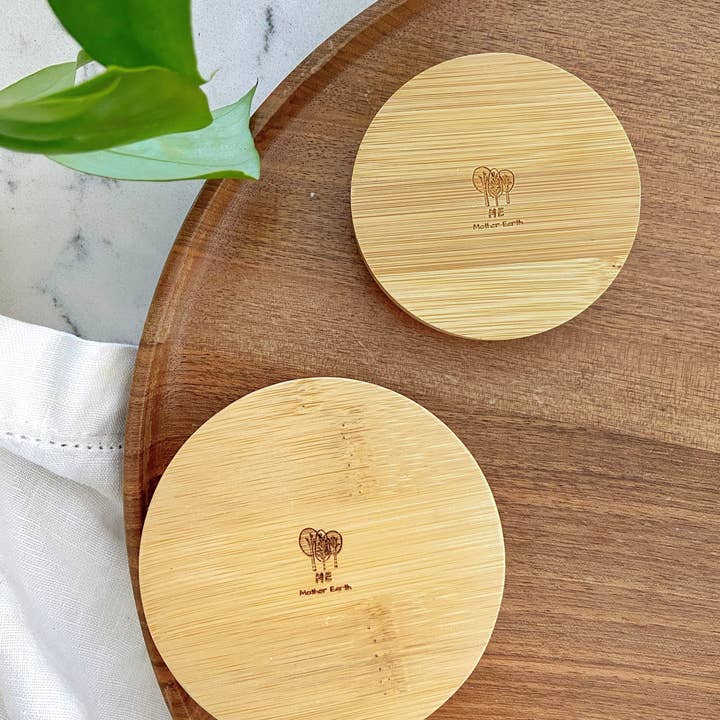 Me Mother Earth - Wholesale Food Storage Container - Standard Solid Bamboo Mason Jar lids
