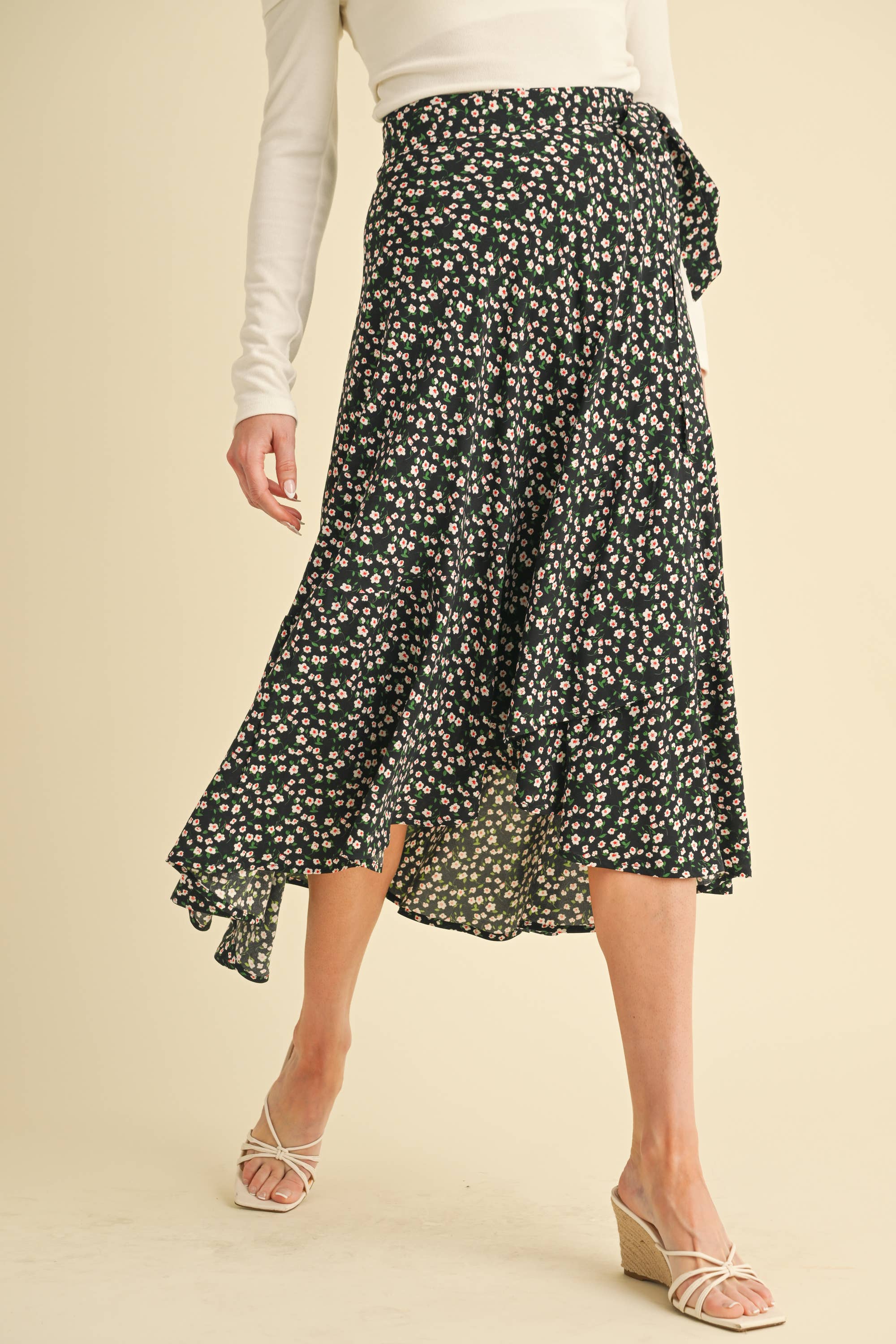 AEMI + CO - Wholesale Skirt - Women's - 7135FN Berti Floral Wrap Skirt19