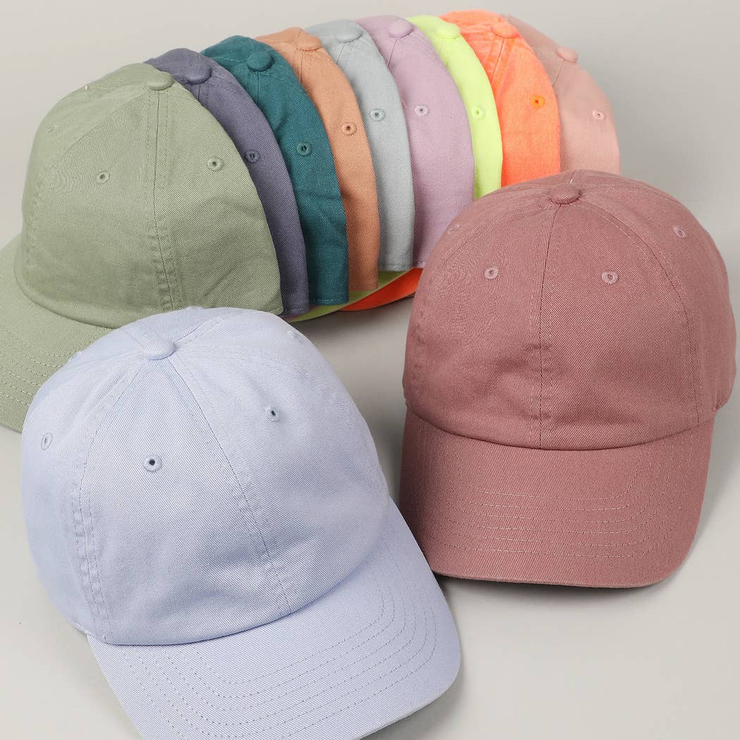 Fashion City - Wholesale Baseball Cap - Unisex - Stone Washed Cotton Solid Color Baseball Cap19