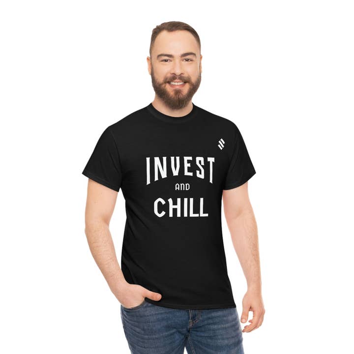 „Invester og chill“ Unisex-T-shirt for engroshandel hos The Wealth Builder Brand