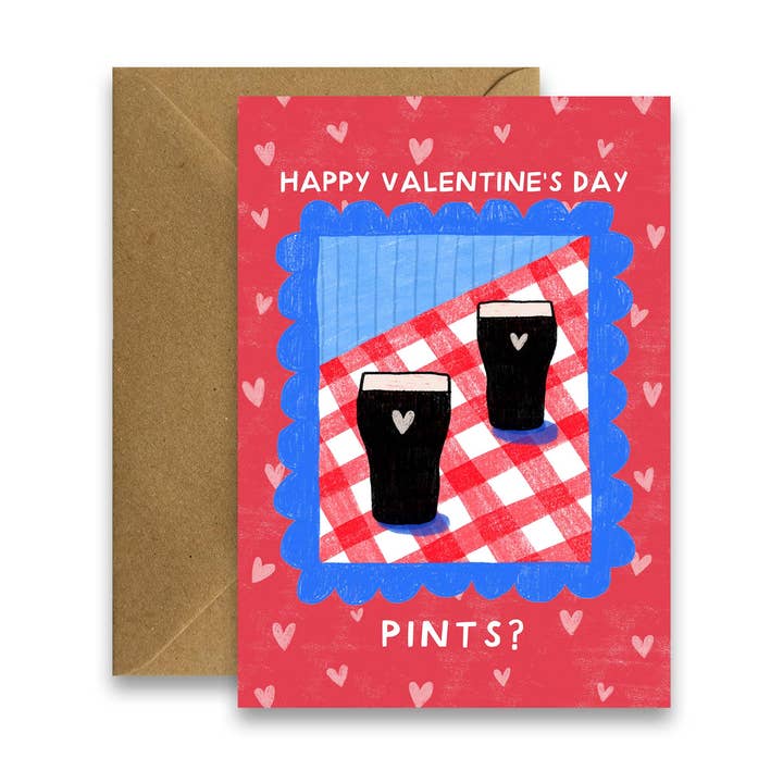 Pintas do Dia dos Namorados - Cartão de Guinness Irlandês por atacado de By Claire Schorman