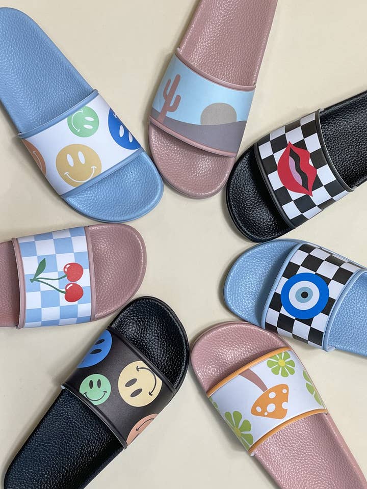 Miss Sparkling - Wholesale Slides - Women's - Novelty printed slidesĀ 9