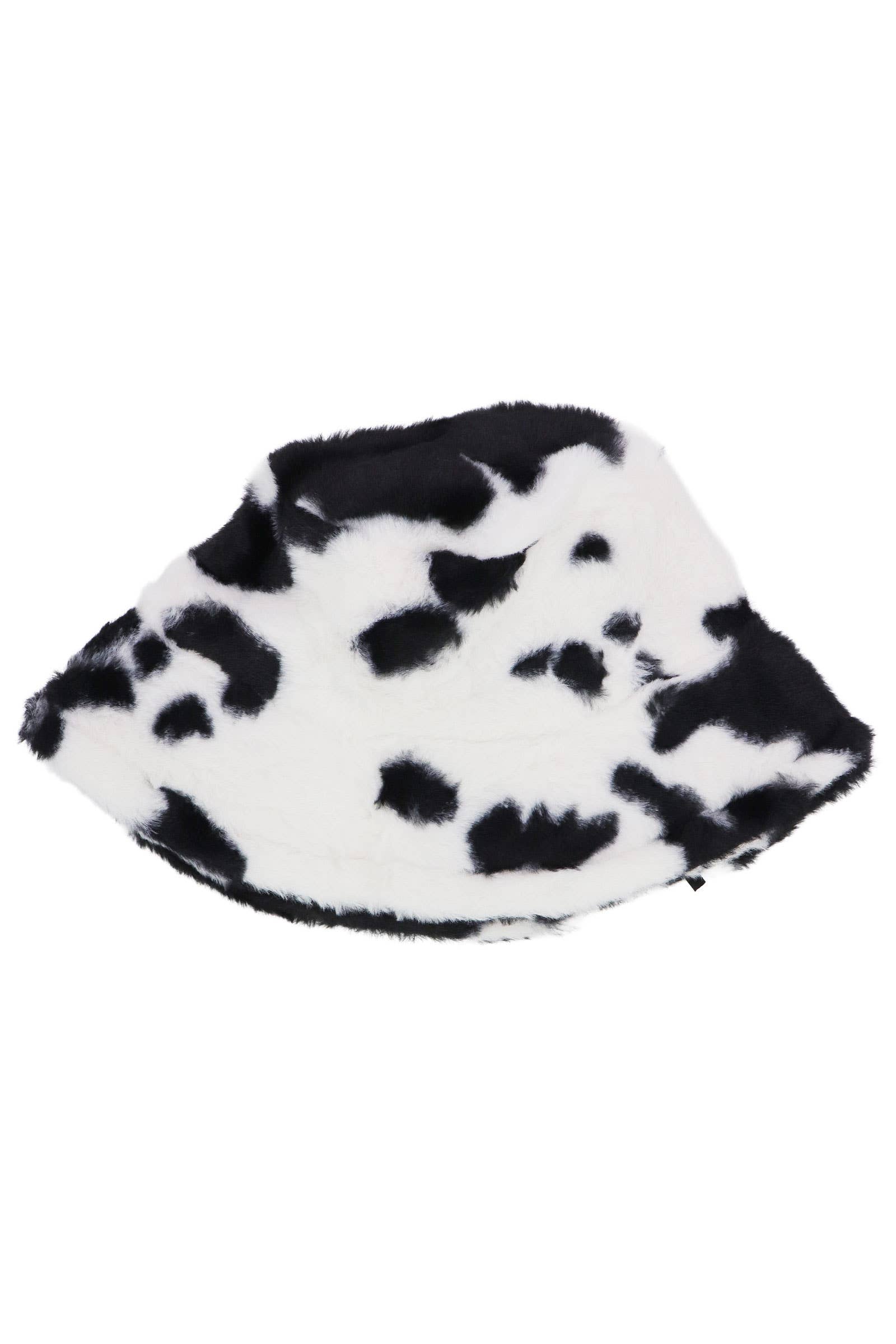 Cap Zone - Wholesale Bucket Hat - Women's - Cow Print Fluffy Faux Fur Bucket Hat5