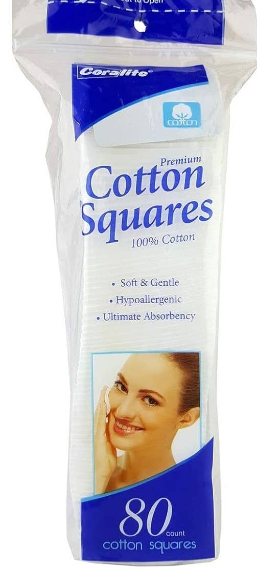 Innovarix - Wholesale Cotton Pad - Coralite Premium Cotton Squares – 100% Cotton – 80 Count0