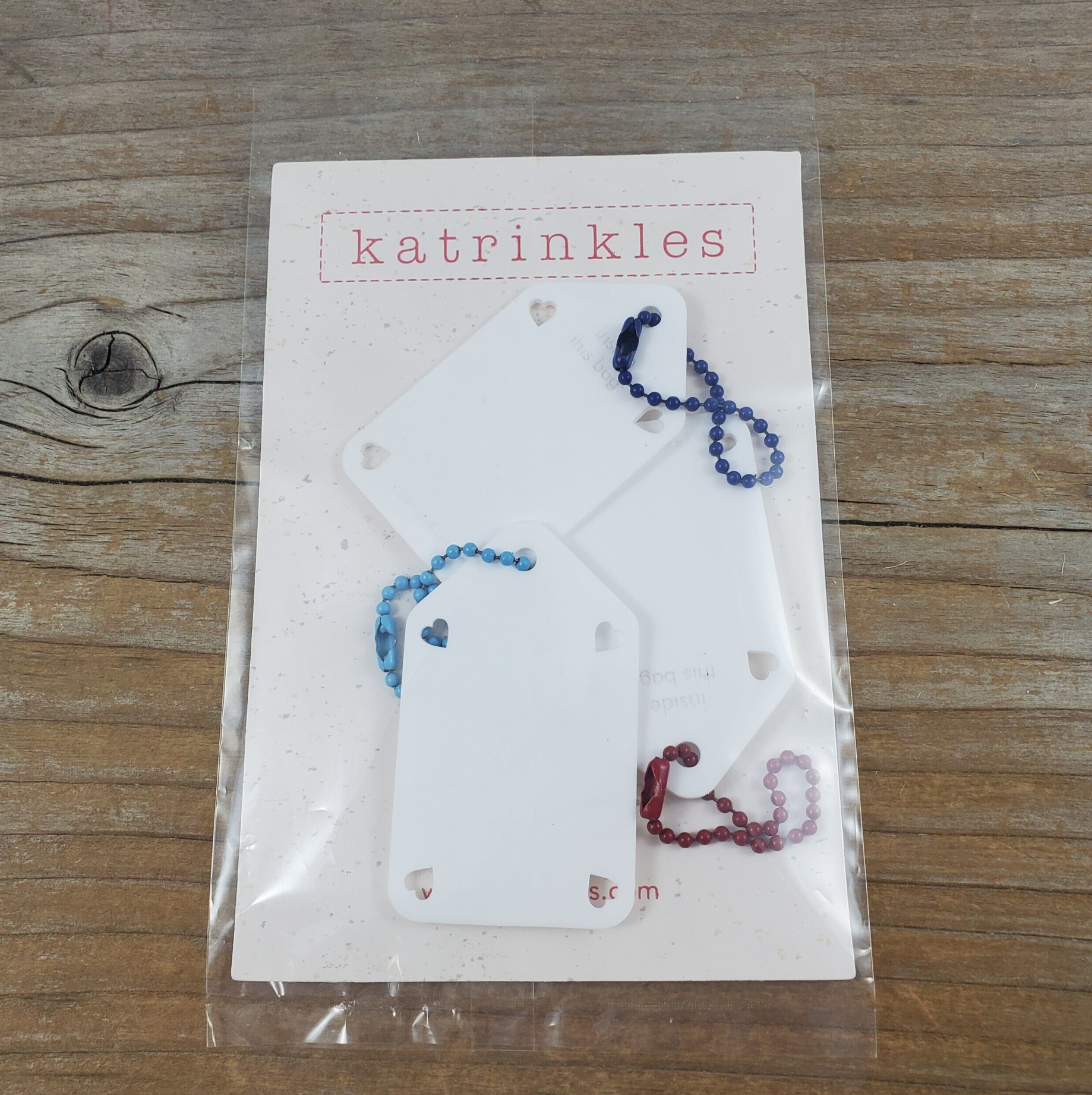 Katrinkles - Wholesale Craft Supplies - Write On / Wipe Off Acrylic White Project Bag Tags2
