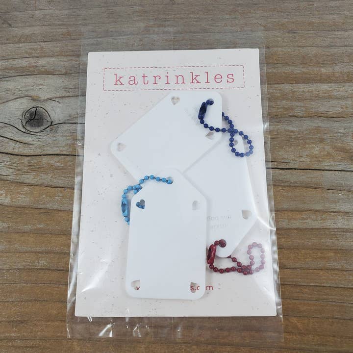 Katrinkles - Vente Matériels de bricolage - Étiquettes adhésives blanches en acrylique pour sac à projets2