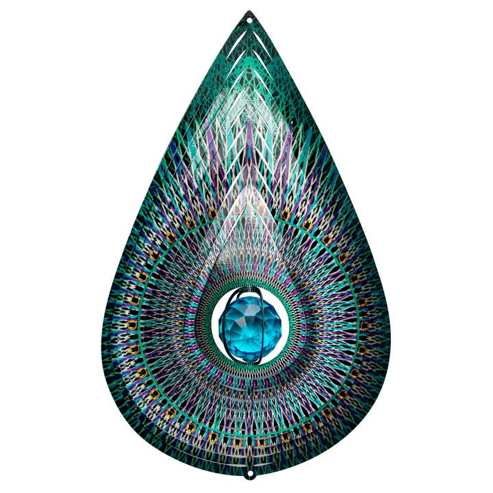 Crystal Cosmic Teardrop - Large Wind Spinner for wholesale by Spinfinity Designs