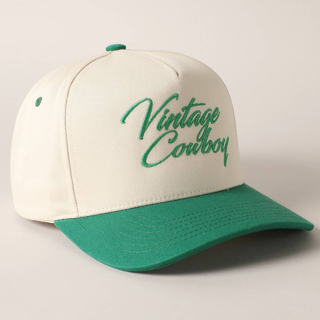 Fashion City – wholesale Baseball cap – Unisex – Vintage Cowboy Embroidery Two Tone Baseball Cap3