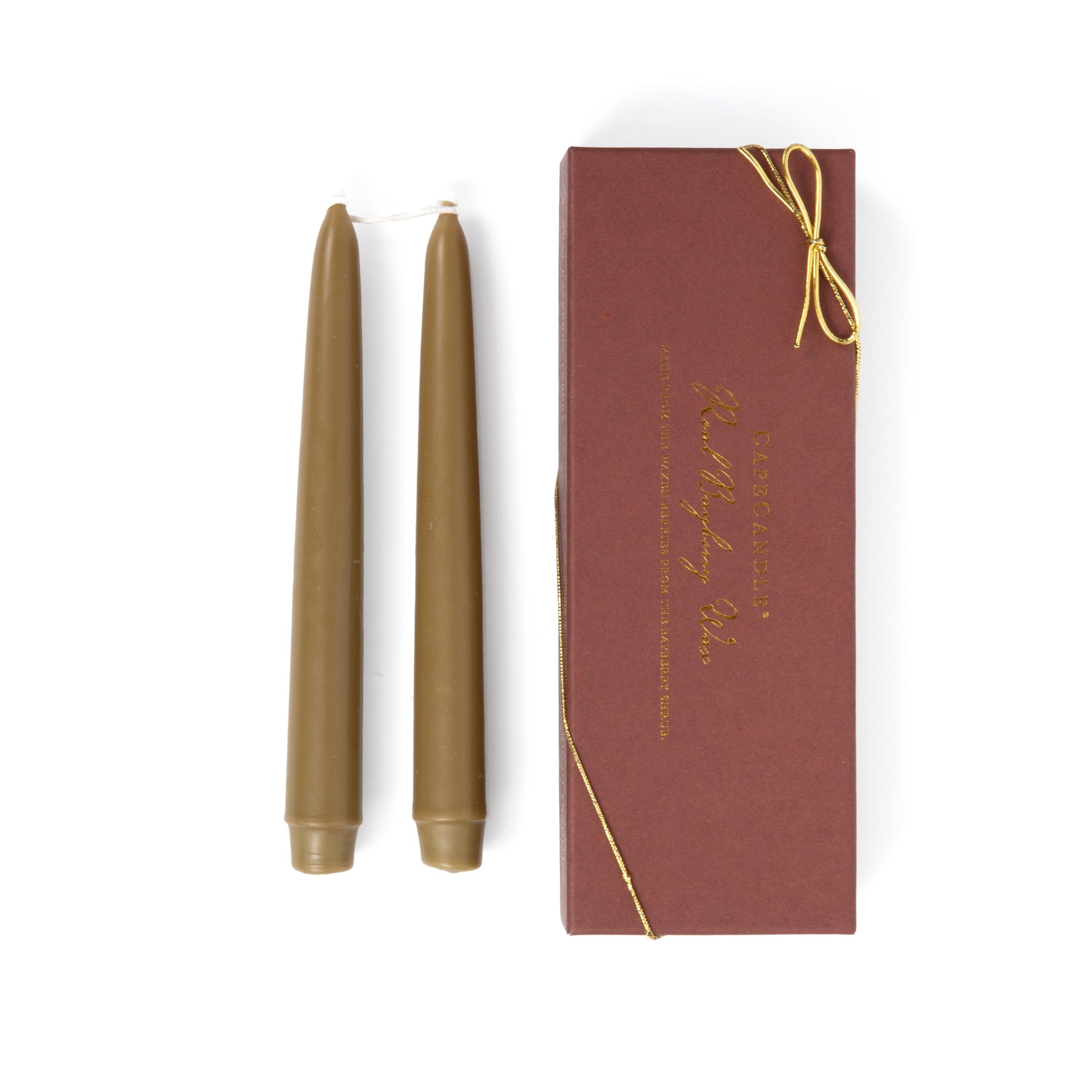 Cape Candle - Wholesale Tapered Candle/Candlestick - Real Bayberry Wax Tapers 8" (boxed pair)