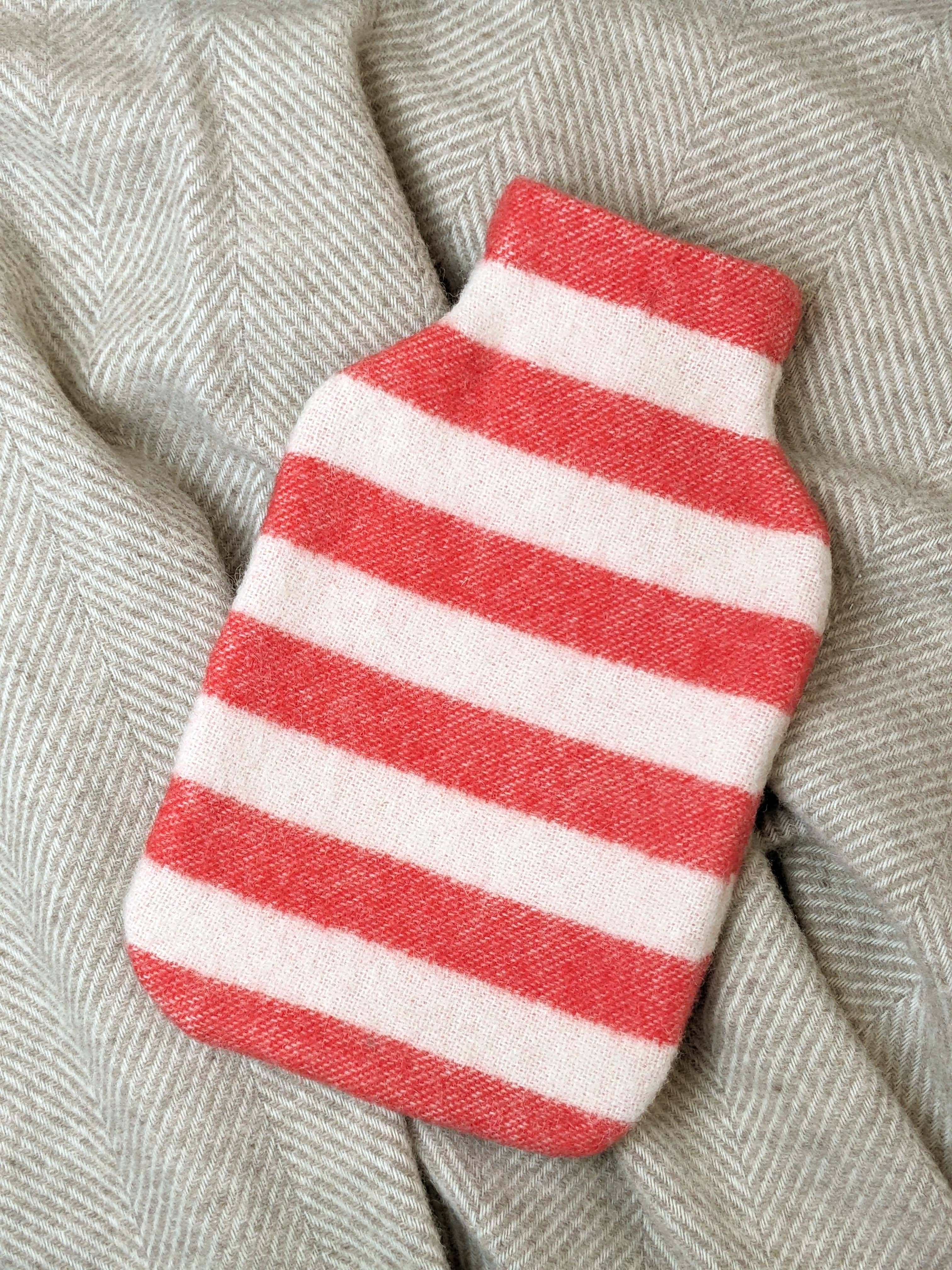 Coudre Berlin - Wholesale Hot/Cold Compress - Hot water bottle cover STRIPES tomato / off white